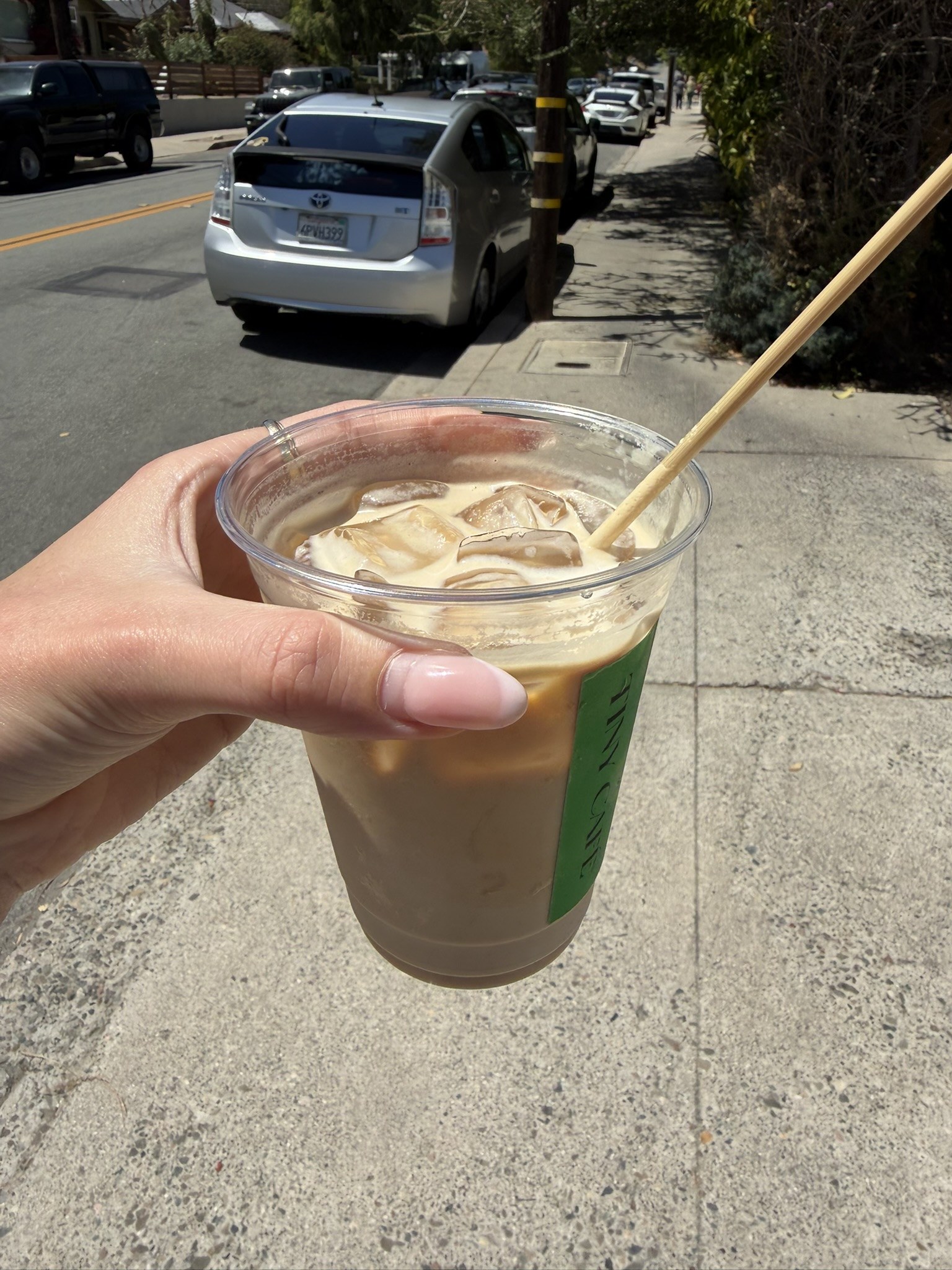 Iced latte from Tiny Café, Cayucos